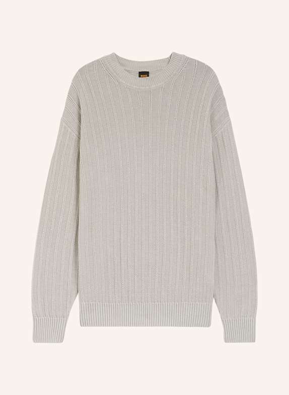 BOSS Pullover KAWAII Relaxed Fit HELLGRAU