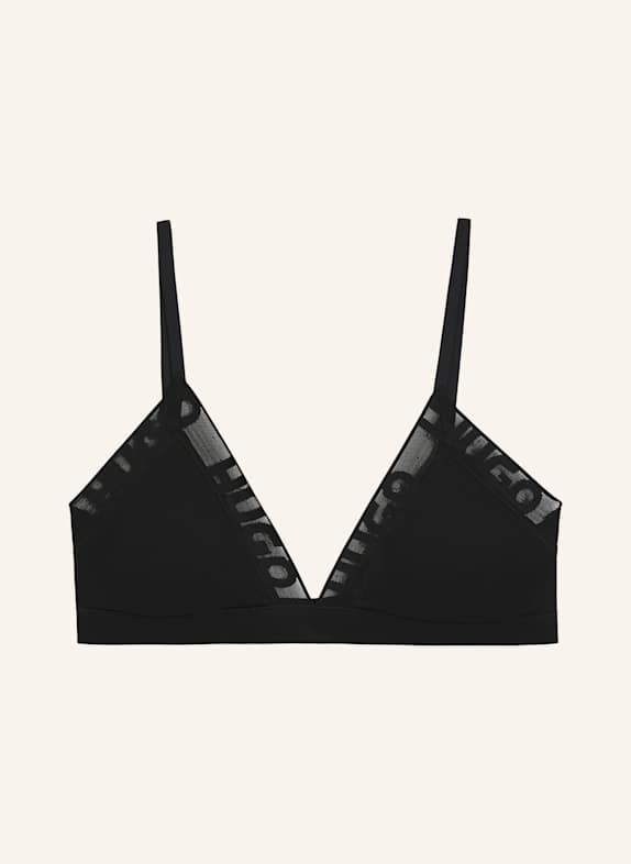 HUGO Bh MESH LOGO TRIANGLE P SCHWARZ