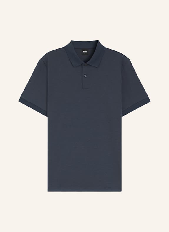 BOSS Piqué-Poloshirt PARLAY DUNKELBLAU