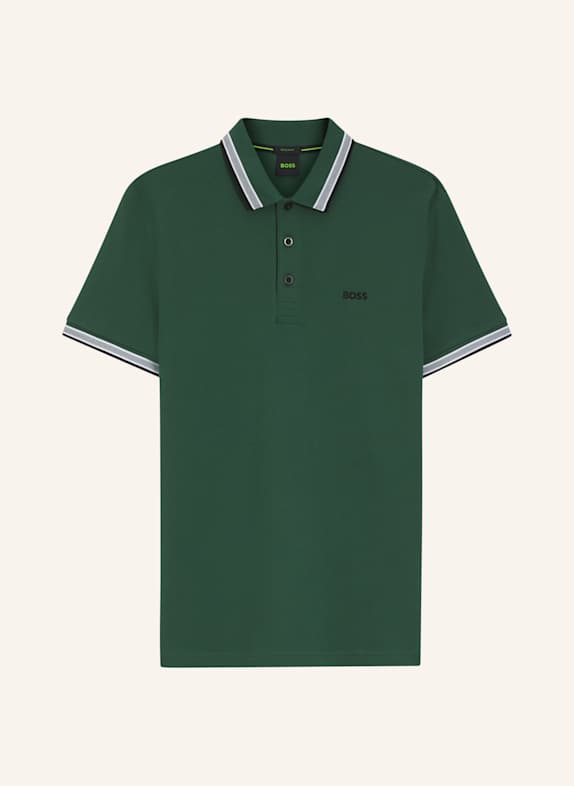 BOSS Piqué-Poloshirt PADDY CURVED Regular Fit GRÜN