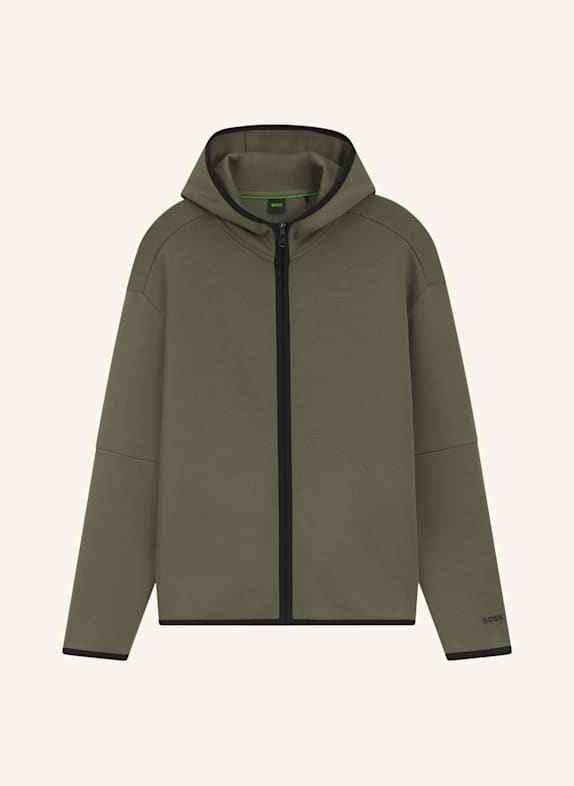 BOSS Sweatshirt SW_SNUG FZ HOOD Relaxed Fit KHAKI