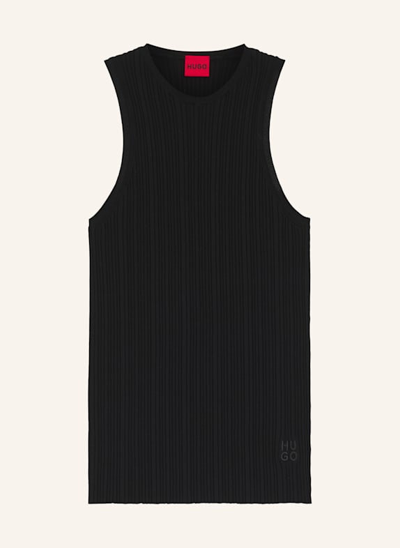 HUGO Casual Top SAREPLA Slim Fit SCHWARZ