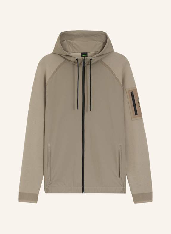 BOSS Casual Jacke KN_GLOBE HY Regular Fit HELLGRÜN