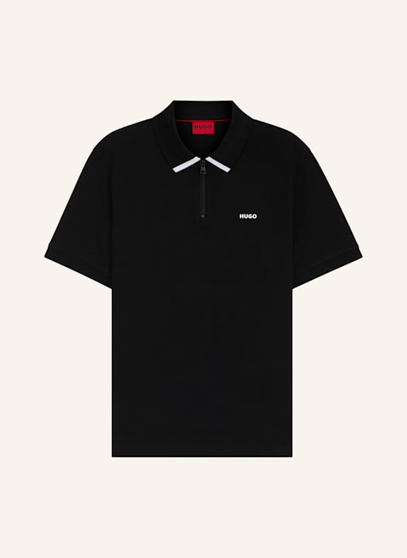 HUGO Poloshirt DALOMINO Regular Fit SCHWARZ