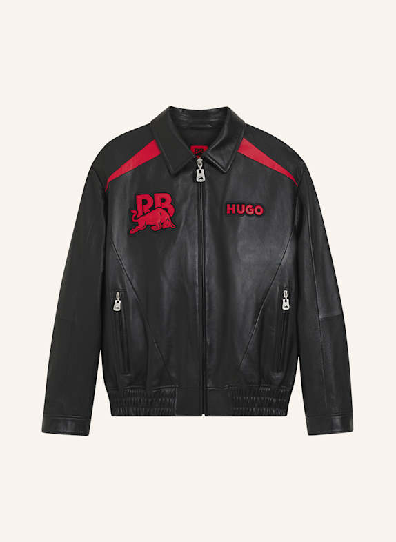 HUGO Lederjacke LUGOR_RB SCHWARZ