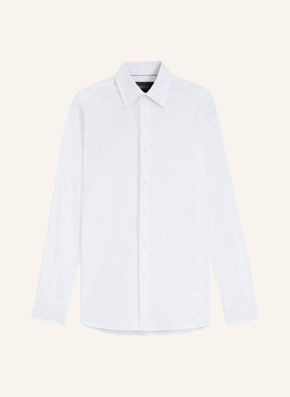 BOSS Business Hemd L-HAYS-KENT-C1-243 Slim Fit WEISS