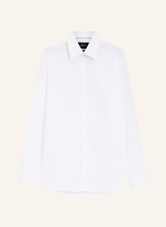 BOSS Business Hemd L-HAYS-KENT-C1-243 Slim Fit WEISS