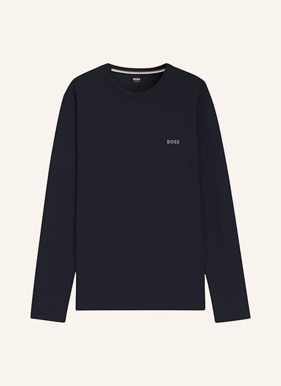 BOSS Schlafshirt WAFFLE DUNKELBLAU