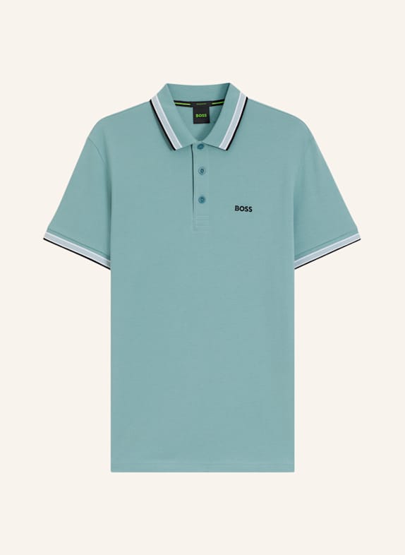 BOSS Piqué-Poloshirt PADDY CURVED Regular Fit TÜRKIS
