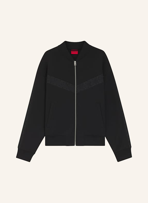 HUGO Sweatshirt DROMZIP Oversize Fit SCHWARZ