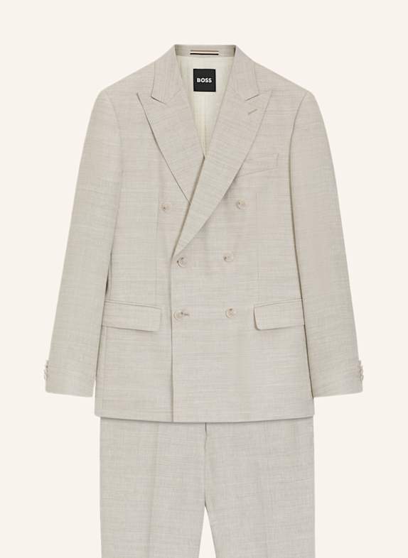BOSS Business Anzug H-HUGE-2PCS-DB-254 Slim Fit GRAU