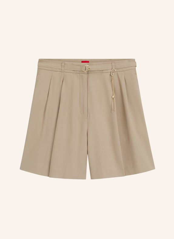 HUGO Casual Hose HENISEA-1-W Straight Fit HELLBRAUN