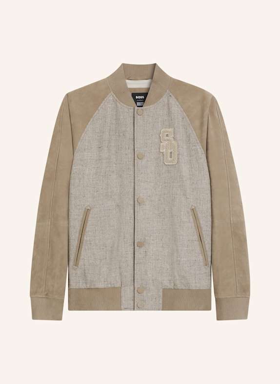 BOSS Lederjacke MASE_SO BEIGE