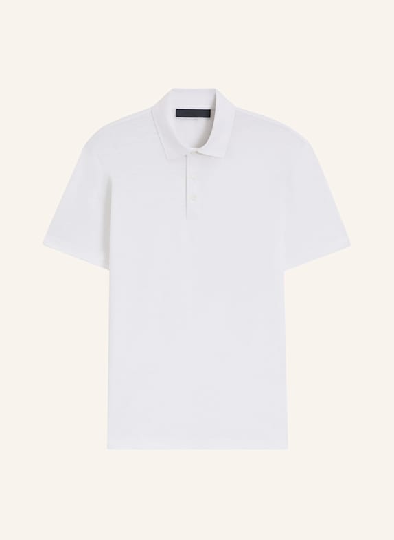 BOSS Strick-Poloshirt PARRIS aus Leinen WEISS