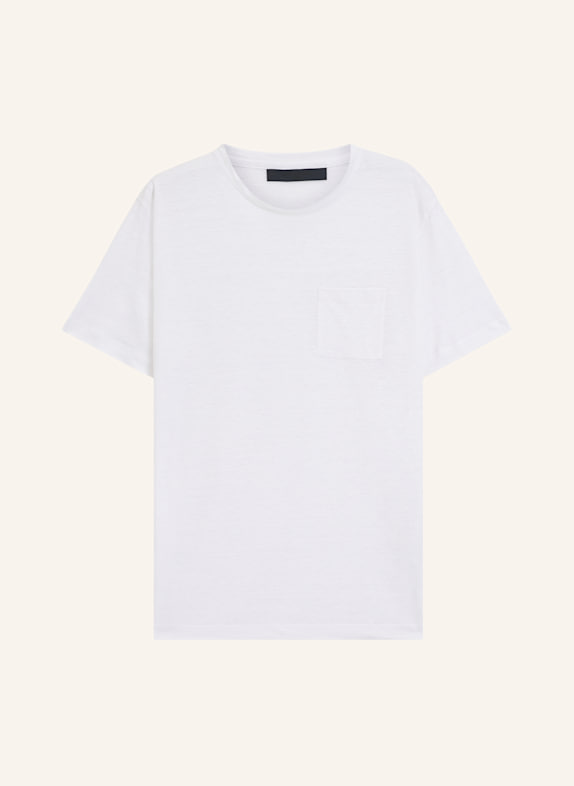 BOSS Strickshirt TAUT aus Leinen WEISS