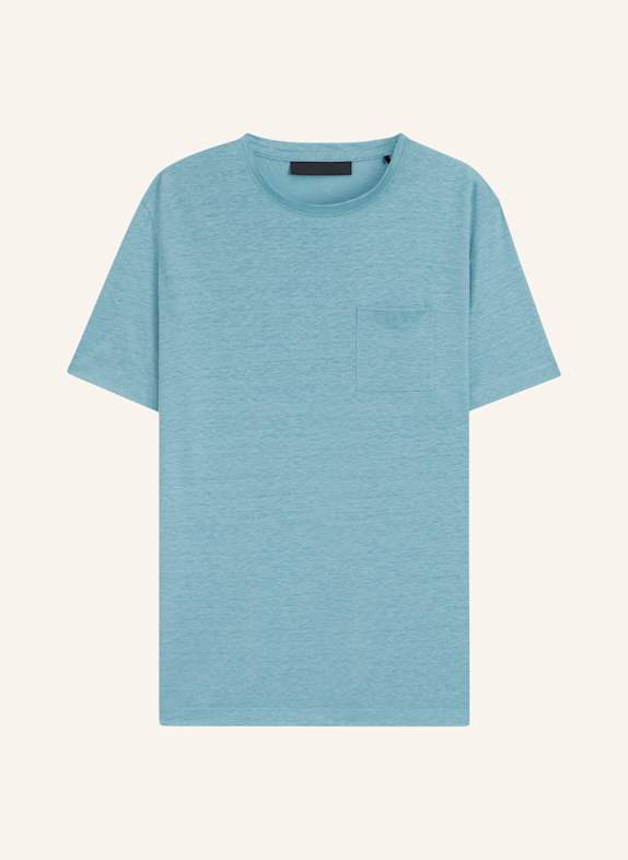 BOSS Strickshirt TAUT aus Leinen BLAU