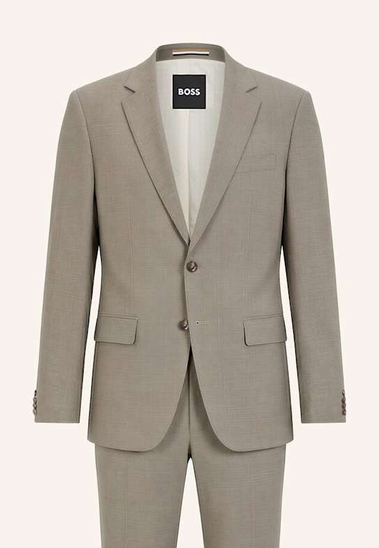 BOSS Business Anzug H-HUGE-2PCS-253 Slim Fit KHAKI