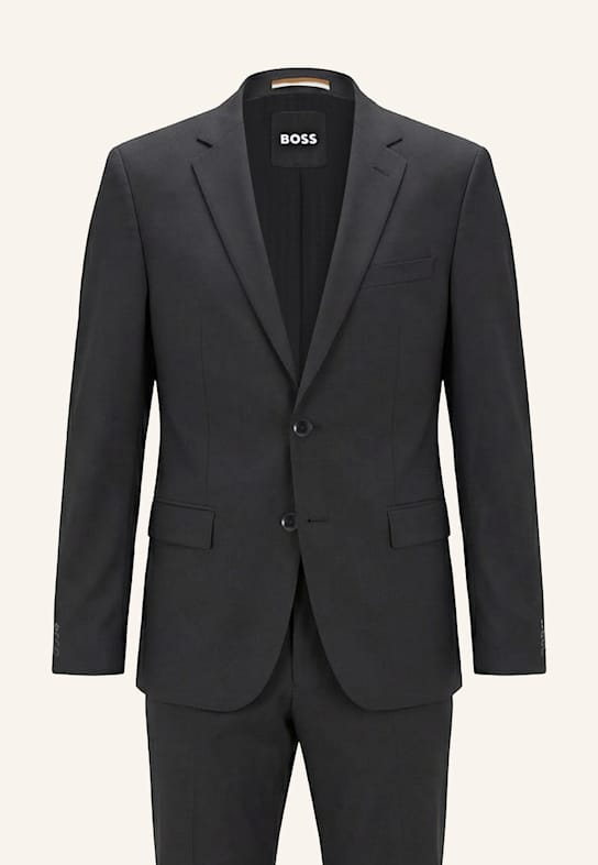 BOSS Business Anzug H-HUGE-2PCS-224 Slim Fit SCHWARZ
