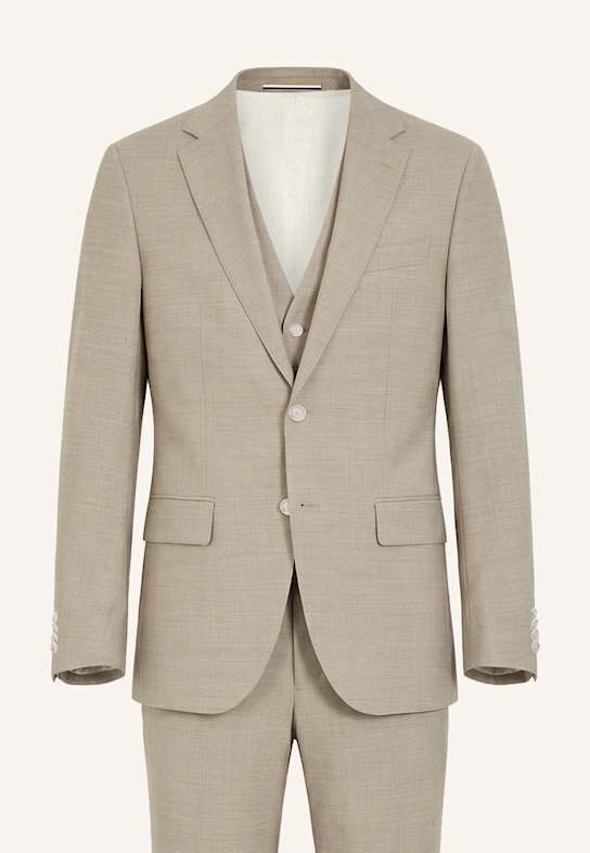 BOSS Business Anzug H-JECKSON-3PCS-253 Regular Fit KHAKI