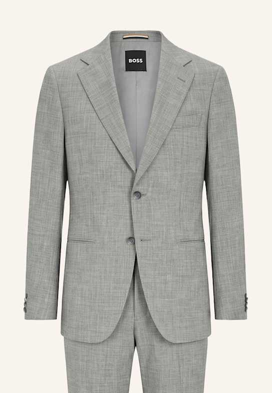 BOSS Business Anzug C-HUGE-2PCS-261 Slim Fit SILBER
