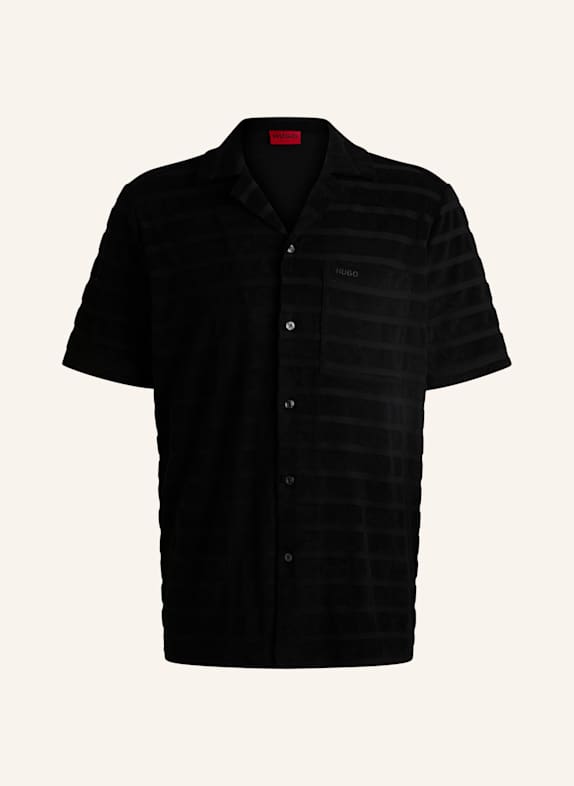 HUGO Business Hemd ELLINO Relaxed Fit SCHWARZ