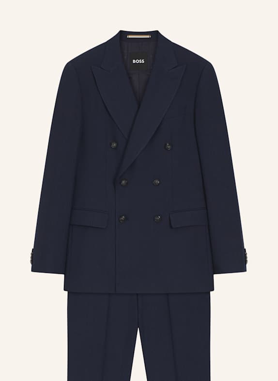 BOSS Business Anzug H-HUGE-2PCS-DB-254 Slim Fit DUNKELBLAU