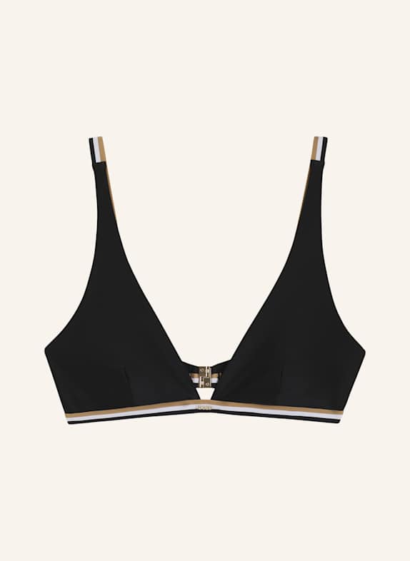 BOSS Bikini-Oberteil ICONIC TRIANGLE Slim Fit SCHWARZ