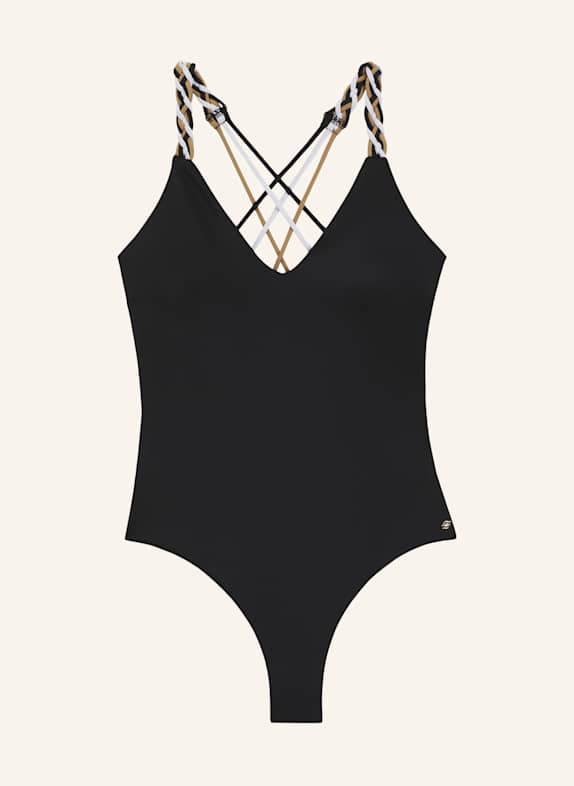 BOSS Badeanzug SWIMSUIT_BOSS BRAID SCHWARZ