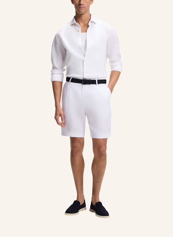 BOSS Kurze Hose C-PERIN-RDS-S-262 Tapered Fit WEISS