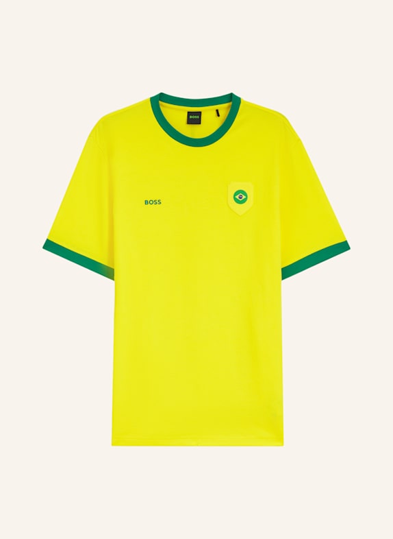 BOSS T-Shirt TS_BB BC LUX TEE Regular Fit HELLGELB