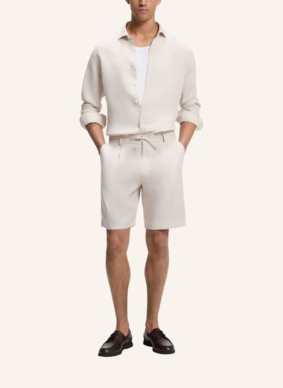 BOSS Kurze Hose C-PERIN-RDS-S-262 Tapered Fit BEIGE