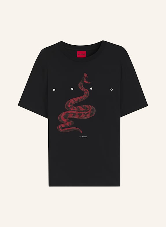 HUGO T-Shirt DISCORB Regular Fit SCHWARZ