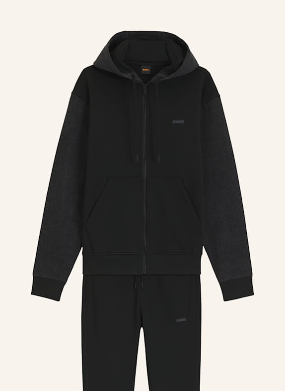 BOSS Sweatshirt TRACKSUITMIXDENIM_IN Relaxed Fit SCHWARZ