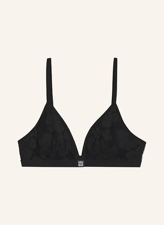 HUGO Bh BLOOM LACE TRIANGLEP SCHWARZ