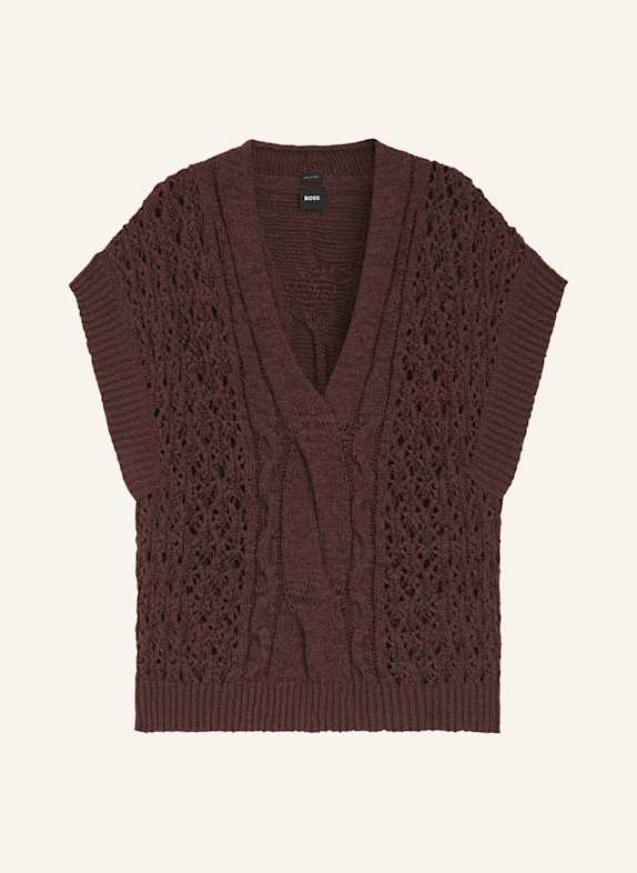 BOSS Casual Top FEONIA DUNKELBRAUN