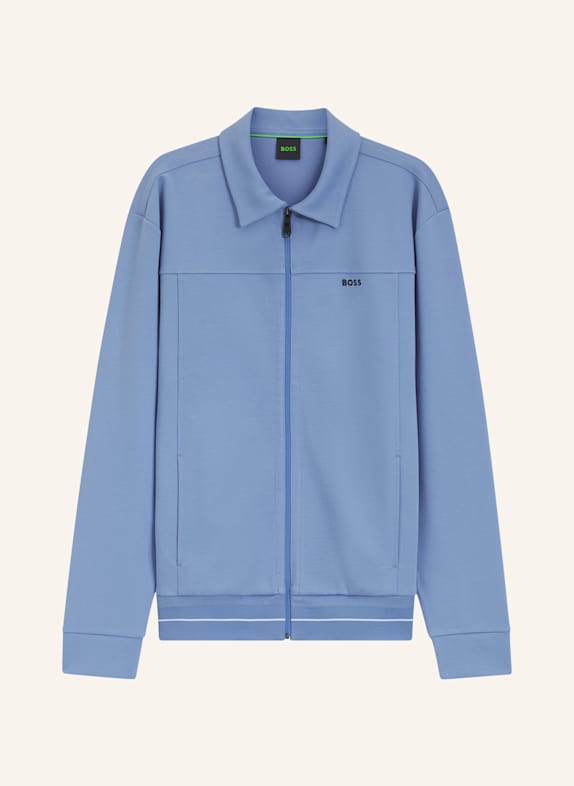 BOSS Sweatshirt SW_MEMBER FZ Relaxed Fit HELLBLAU