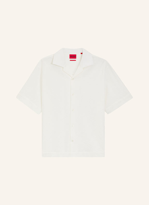 HUGO Casual Hemd ESPINO Oversize Fit WEISS