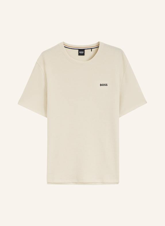BOSS Pyjama-Oberteil WAFFLE T-SHIRT Regular Fit WEISS