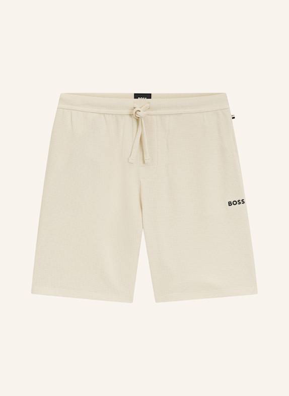 BOSS Pyjamas Unterteil WAFFLE SHORTS WEISS