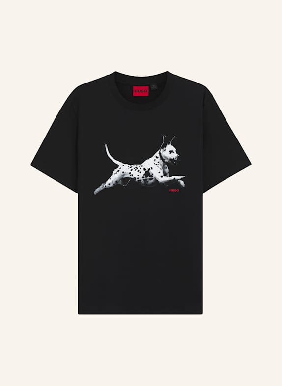 HUGO T-Shirt DIRUNN Regular Fit SCHWARZ
