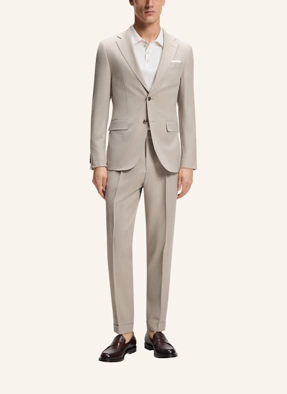 BOSS Anzug L-HESTON2PCSLP-FP263 Slim Fit BEIGE