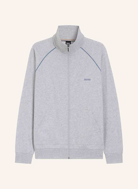 BOSS Loungewear Jacke MIX&MATCH JACKET Z Regular Fit HELLGRAU