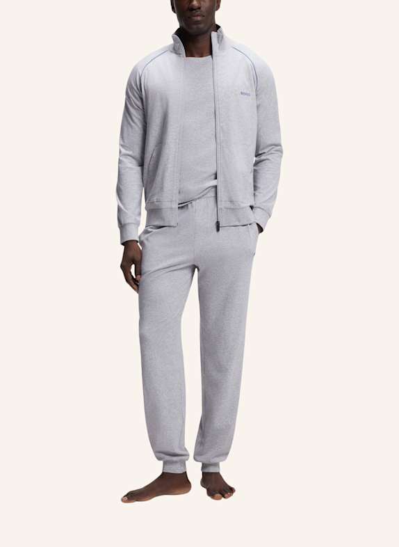 BOSS Loungewear Jacke MIX&MATCH JACKET Z Regular Fit HELLGRAU
