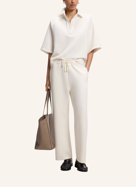 BOSS Casual Trousers ELABSE Relaxed Fit WEISS