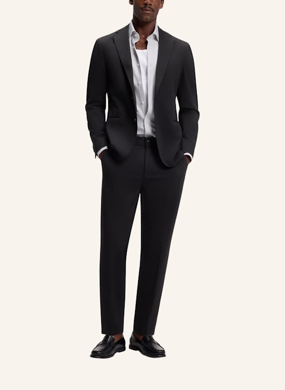BOSS Anzughose P-PERIN-CW-J-263 Tapered Fit SCHWARZ