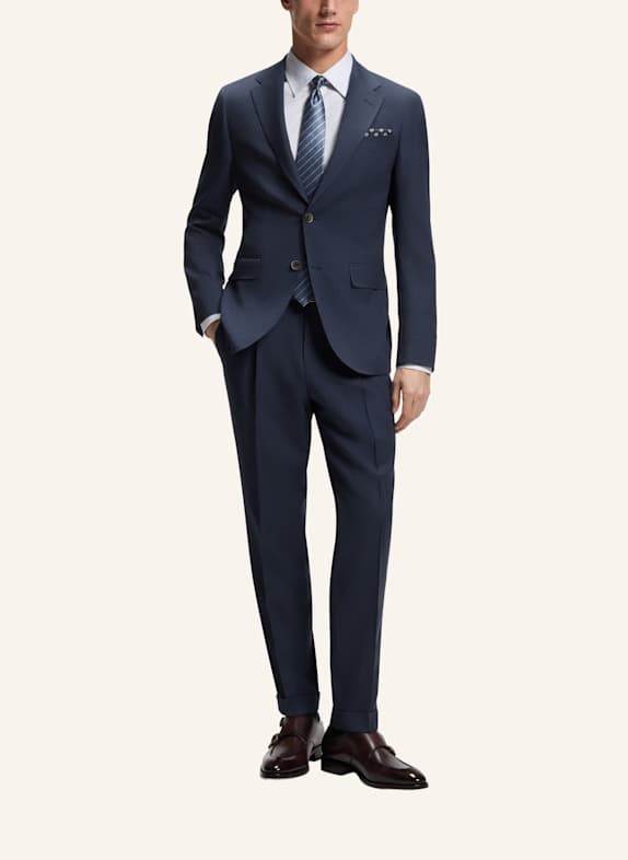 BOSS Hemd L-HAYS-KENT-C1-243 Slim Fit DUNKELBLAU