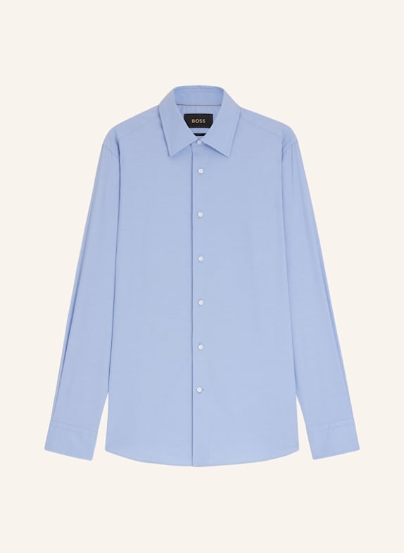 BOSS Business Hemd L-HAYS-KENT-C1-243 Slim Fit HELLBLAU