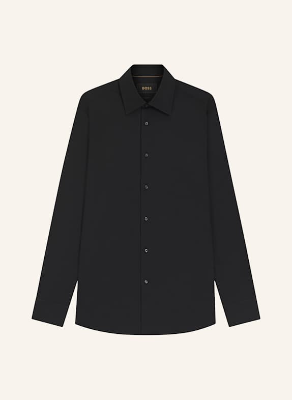 BOSS Business Hemd L-HAYS-KENT-C1-243 Slim Fit SCHWARZ