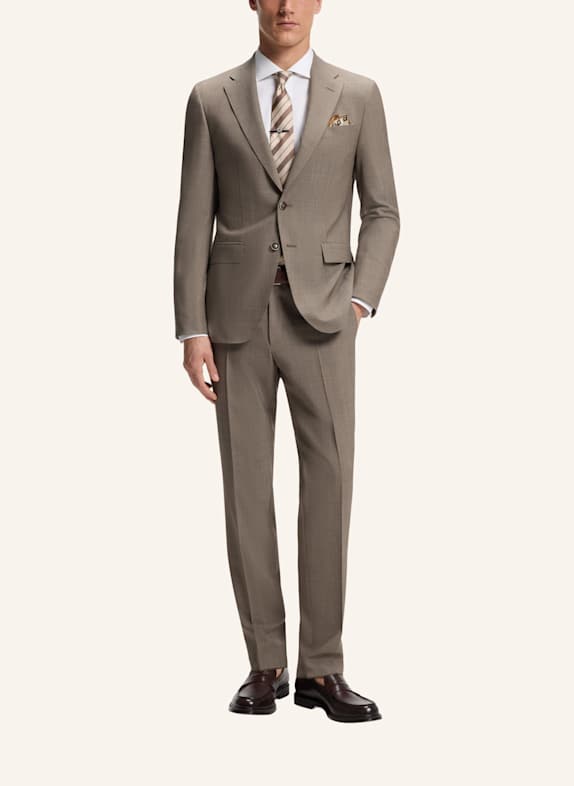 BOSS Anzug L-HARVERS-2PCS-241 Slim Fit BRAUN