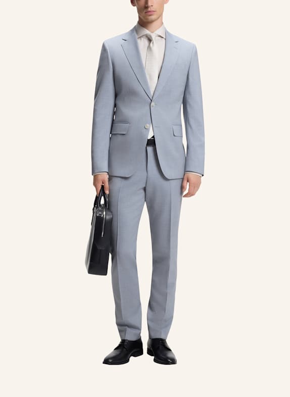 BOSS Anzug H-HUGE-2PCS-263 Slim Fit HELLBLAU